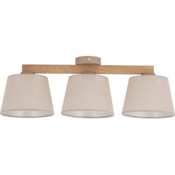 Brilagi - LATTE SABIA Flush-mounted chandelier 3xE27/60W/230V pine/beige