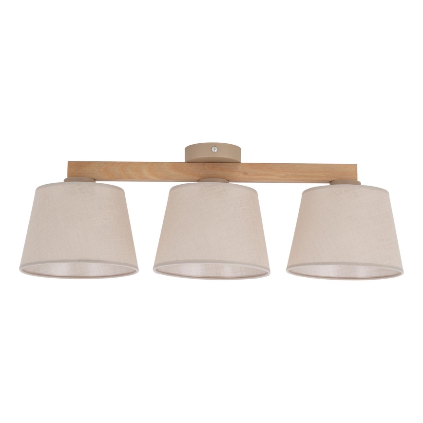 Brilagi - LATTE SABIA Flush-mounted chandelier 3xE27/60W/230V pine/beige