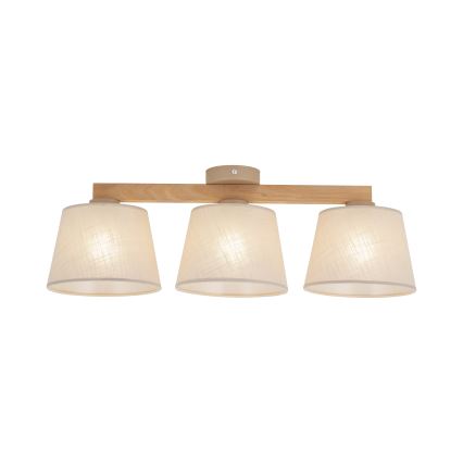 Brilagi - LATTE SABIA Flush-mounted chandelier 3xE27/60W/230V pine/beige