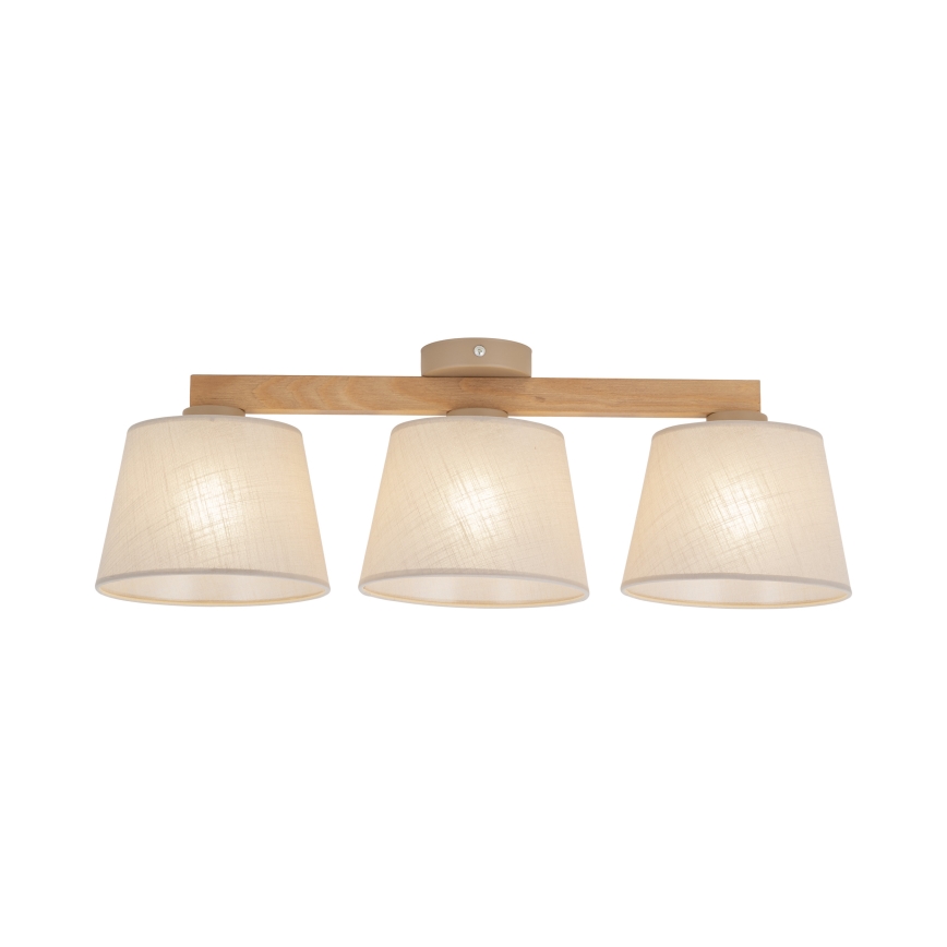 Brilagi - LATTE SABIA Flush-mounted chandelier 3xE27/60W/230V pine/beige