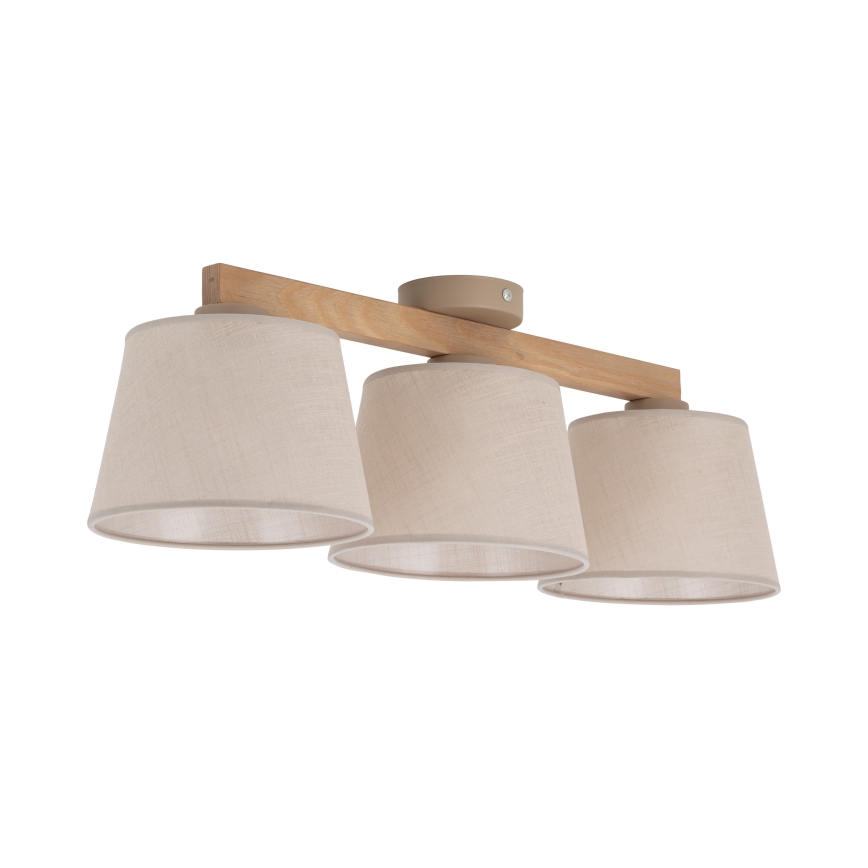 Brilagi - LATTE SABIA Flush-mounted chandelier 3xE27/60W/230V pine/beige