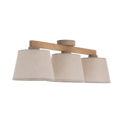 Brilagi - LATTE SABIA Flush-mounted chandelier 3xE27/60W/230V pine/beige