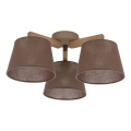Brilagi - LATTE SABIA Flush-Mounted Chandelier 3xE27/60W/230V Pine/Brown