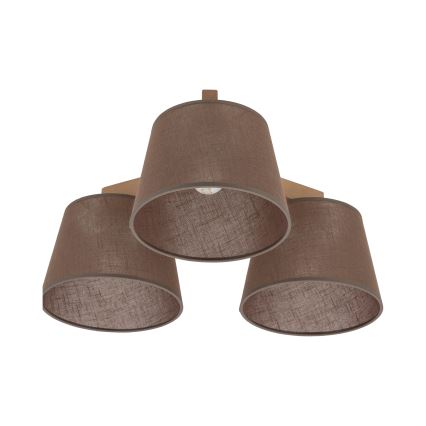 Brilagi - LATTE SABIA Flush-Mounted Chandelier 3xE27/60W/230V Pine/Brown