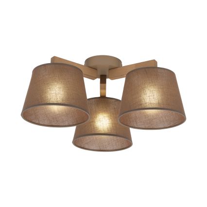 Brilagi - LATTE SABIA Flush-Mounted Chandelier 3xE27/60W/230V Pine/Brown