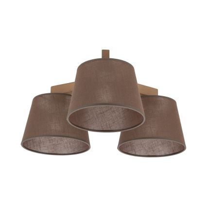 Brilagi - LATTE SABIA Flush-Mounted Chandelier 3xE27/60W/230V Pine/Brown