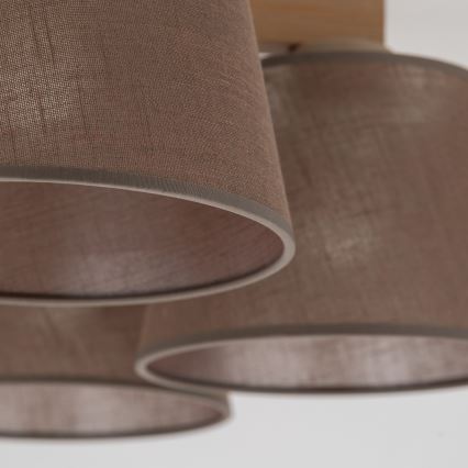 Brilagi - LATTE SABIA Flush-Mounted Chandelier 5xE27/15W/230V Pine/Brown