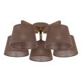 Brilagi - LATTE SABIA Flush-Mounted Chandelier 5xE27/60W/230V Pine/Brown