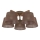 Brilagi - LATTE SABIA Flush-Mounted Chandelier 5xE27/60W/230V Pine/Brown