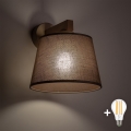 BRILAGI - LATTE SABIA LED Wall Light 1xE27/15W/230V Pine/Brown
