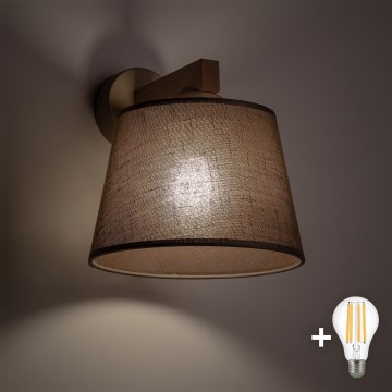 BRILAGI - LATTE SABIA LED Wall Light 1xE27/15W/230V Pine/Brown