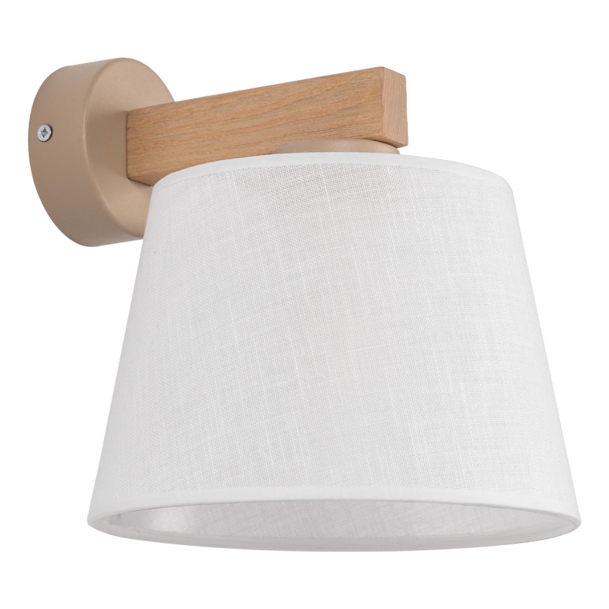 Brilagi - LATTE SABIA Wall Lamp 1x E27/15W/230V Pine/White