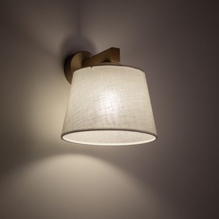 Brilagi - LATTE SABIA Wall Lamp 1x E27/15W/230V Pine/White
