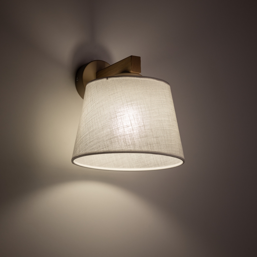 Brilagi - LATTE SABIA Wall Lamp 1x E27/15W/230V Pine/White