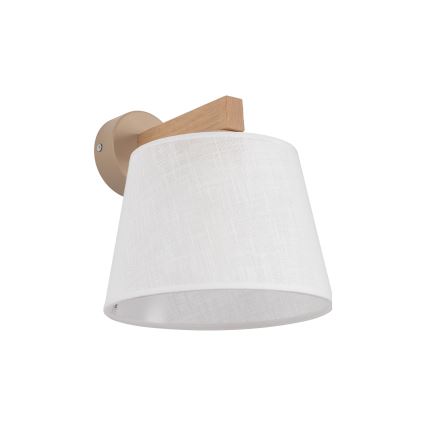 Brilagi - LATTE SABIA Wall Lamp 1x E27/15W/230V Pine/White