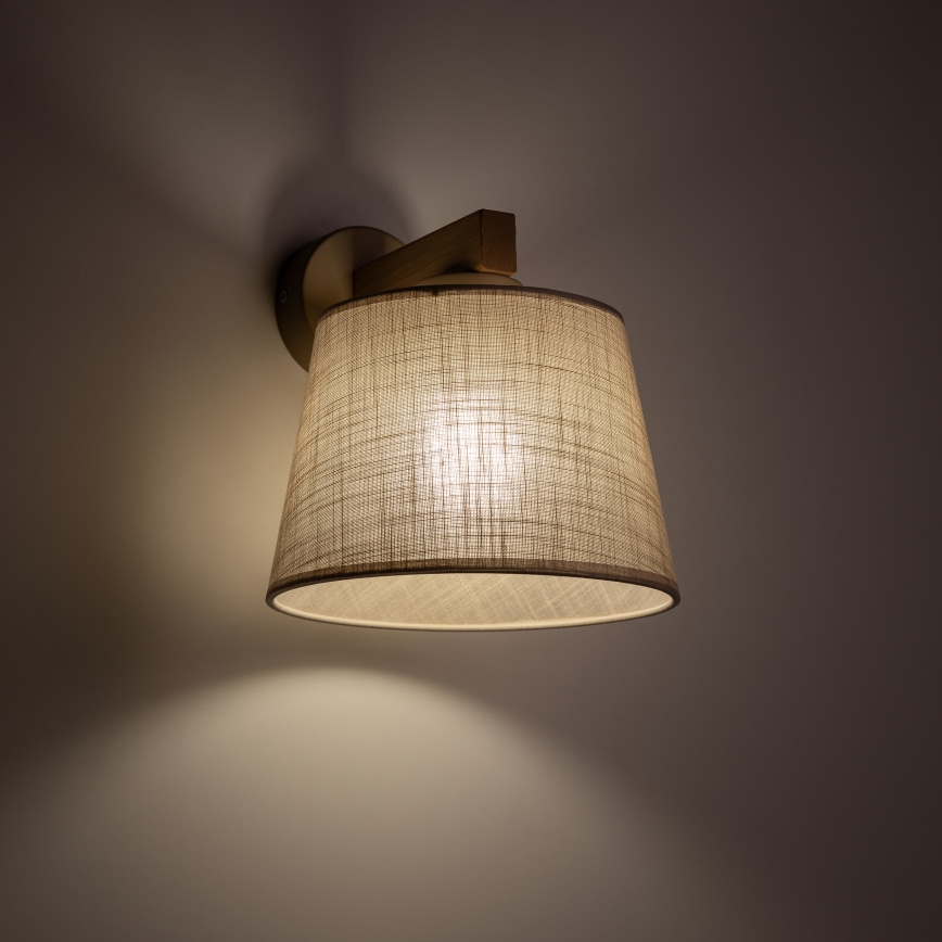 Brilagi - LATTE SABIA Wall Lamp 1x E27/60W/230V Pine/Beige
