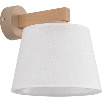 Brilagi - LATTE SABIA Wall Lamp 1x E27/60W/230V Pine/White