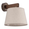 Brilagi - LATTE Wall Lamp 1xE27/15W/230V Pine/Beige
