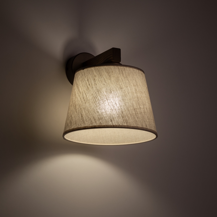 Brilagi - LATTE Wall Lamp 1xE27/15W/230V Pine/Beige