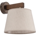 Brilagi - LATTE Wall Lamp 1xE27/60W/230V Pine/Beige