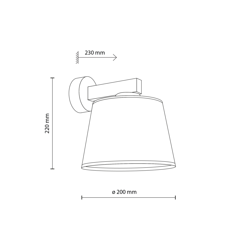 Brilagi - LATTE Wall Lamp 1xE27/60W/230V Pine/Beige