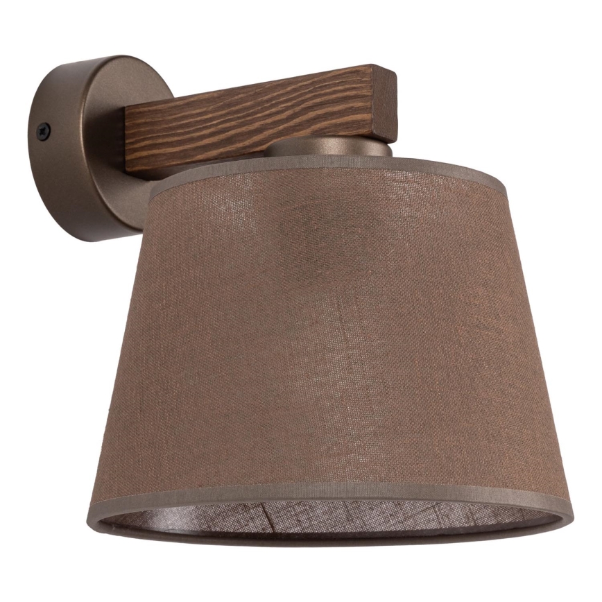Brilagi - LATTE Wall Lamp 1xE27/60W/230V Pine/Brown