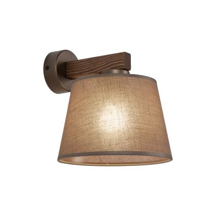 Brilagi - LATTE Wall Lamp 1xE27/60W/230V Pine/Brown