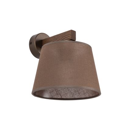 Brilagi - LATTE Wall Lamp 1xE27/60W/230V Pine/Brown