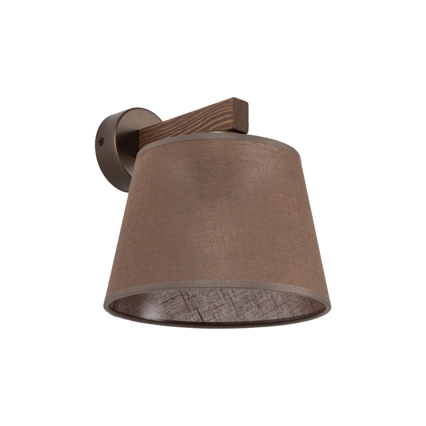 Brilagi - LATTE Wall Lamp 1xE27/60W/230V Pine/Brown