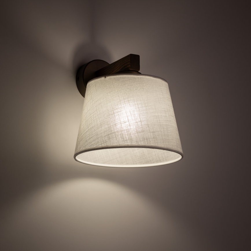 Brilagi - LATTE Wall Lamp 1xE27/60W/230V Pine/White