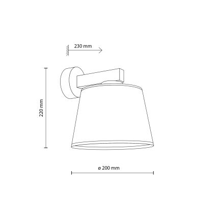 Brilagi - LATTE Wall Lamp 1xE27/60W/230V Pine/White