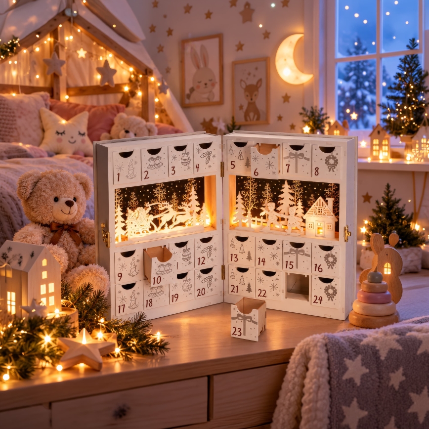 BRILAGI - LED Advent Calendar LED/2xAA
