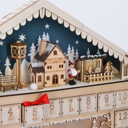 Brilagi - LED Advent calendar LED/2xAA pine