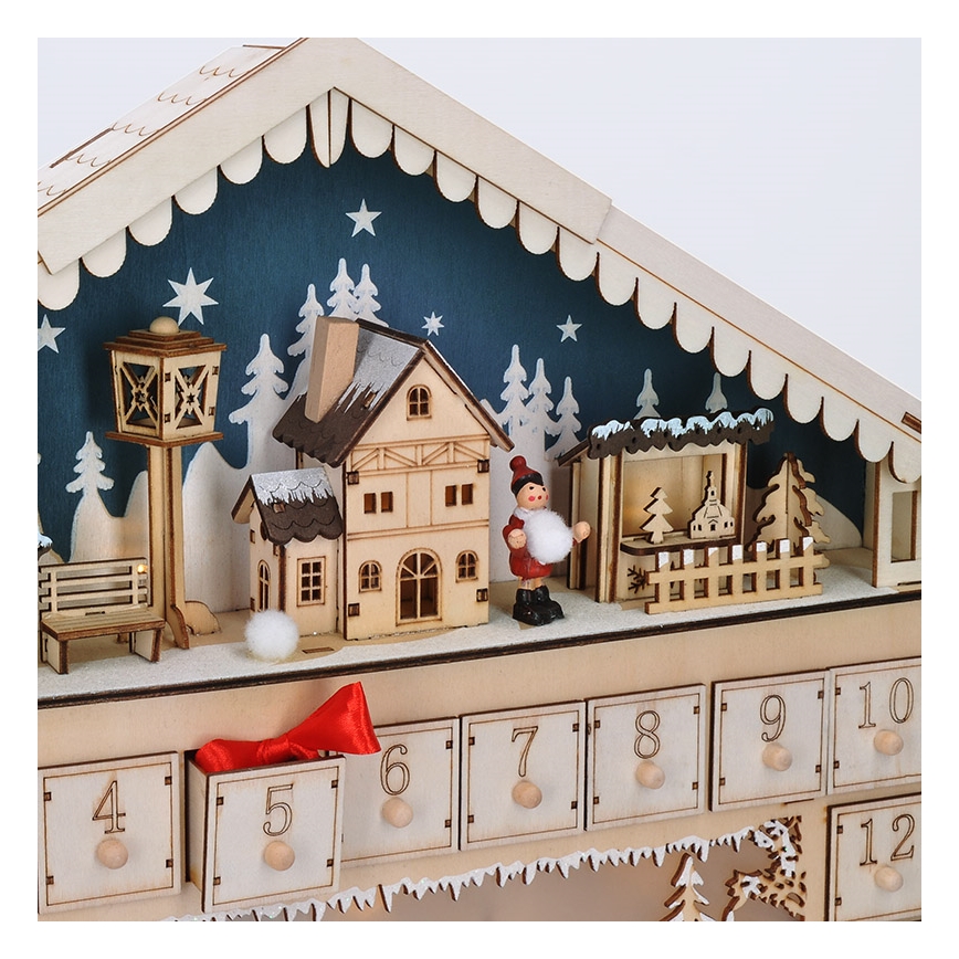Brilagi - LED Advent calendar LED/2xAA pine