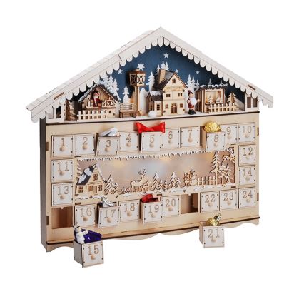 Brilagi - LED Advent calendar LED/2xAA pine