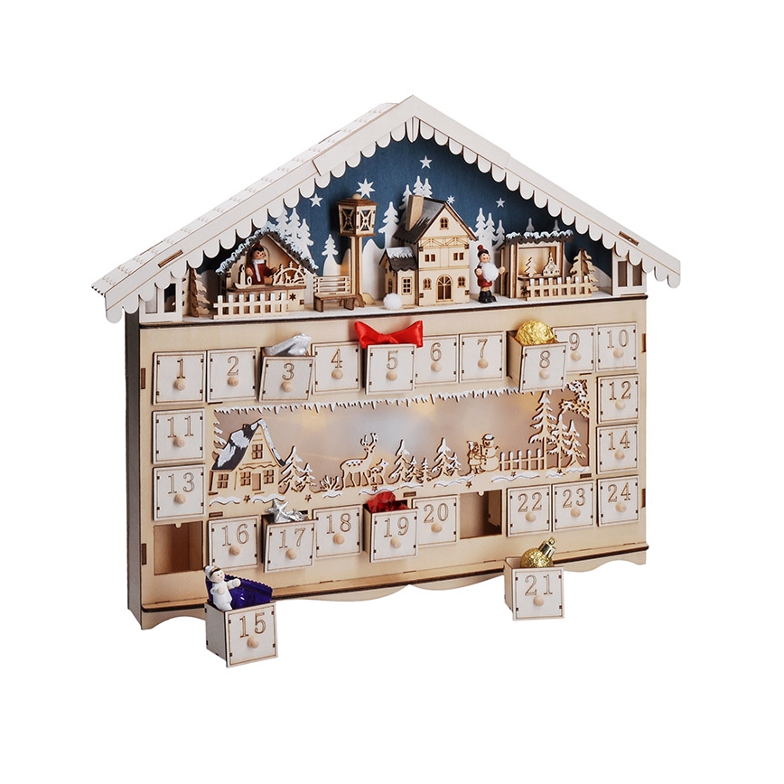 Brilagi - LED Advent calendar LED/2xAA pine