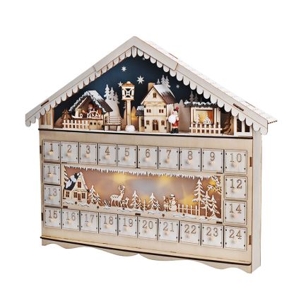Brilagi - LED Advent calendar LED/2xAA pine