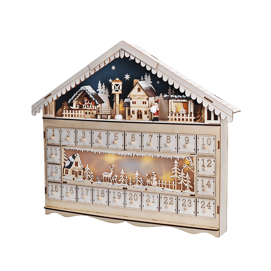Brilagi - LED Advent calendar LED/2xAA pine