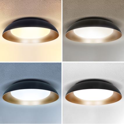 Brilagi - ALVA Dimmable LED Ceiling Light LED/48W/230V 3000-6500K Ø 51 cm Black + Remote Control