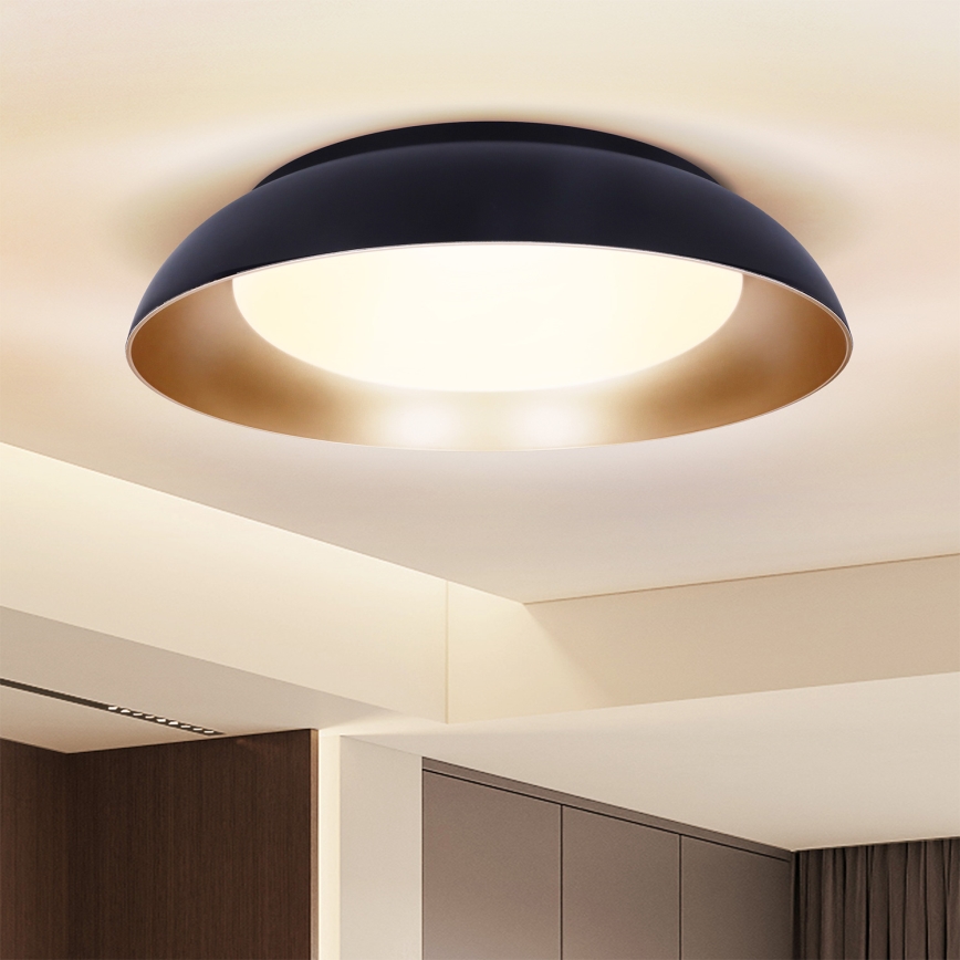 Brilagi - ALVA Dimmable LED Ceiling Light LED/48W/230V 3000-6500K Ø 51 cm Black + Remote Control