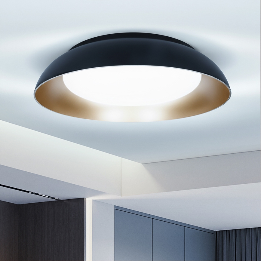 Brilagi - ALVA Dimmable LED Ceiling Light LED/48W/230V 3000-6500K Ø 51 cm Black + Remote Control
