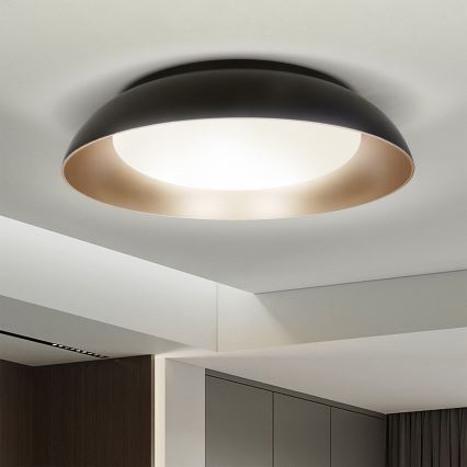 Brilagi - ALVA Dimmable LED Ceiling Light LED/48W/230V 3000-6500K Ø 51 cm Black + Remote Control