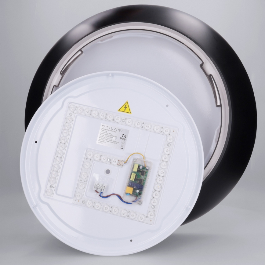 Brilagi - ALVA Dimmable LED Ceiling Light LED/48W/230V 3000-6500K Ø 51 cm Black + Remote Control
