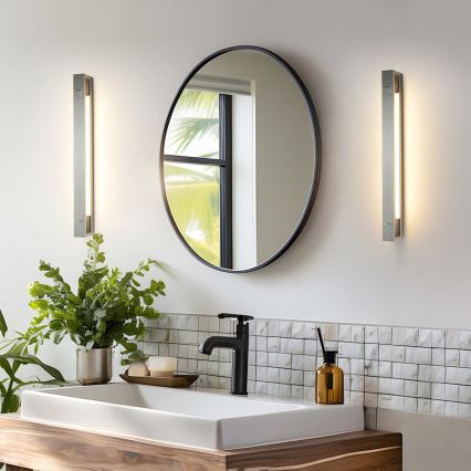 Brilagi - AQUA LINE LED Bathroom Mirror Light 18W/230V 60 cm IP44 Polished Chrome CRI 90