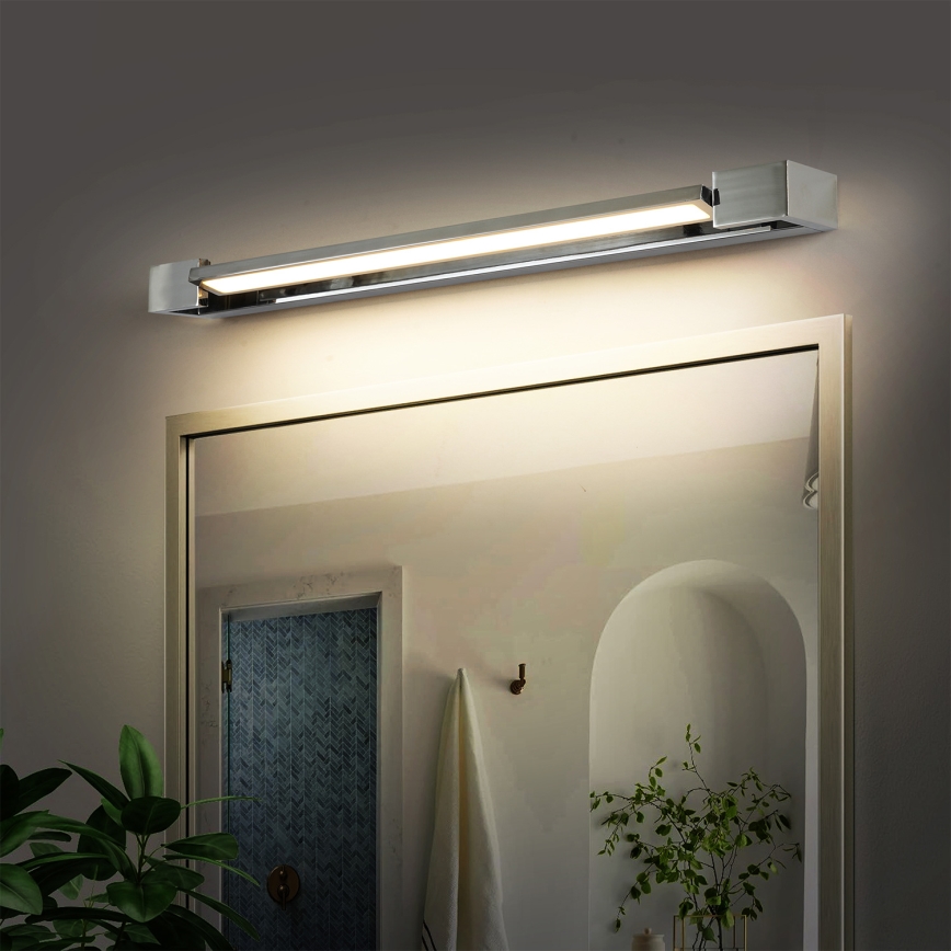 Brilagi - AQUA LINE LED Bathroom Mirror Light 18W/230V 60 cm IP44 Polished Chrome CRI 90