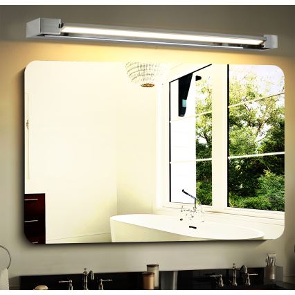 Brilagi - AQUA LINE LED Bathroom Mirror Light, 24W/230V, 90 cm, IP44, Polished Chrome, CRI 90