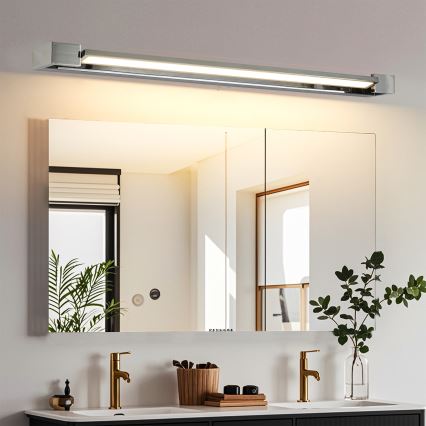 Brilagi - AQUA LINE LED Bathroom Mirror Light, 24W/230V, 90 cm, IP44, Polished Chrome, CRI 90