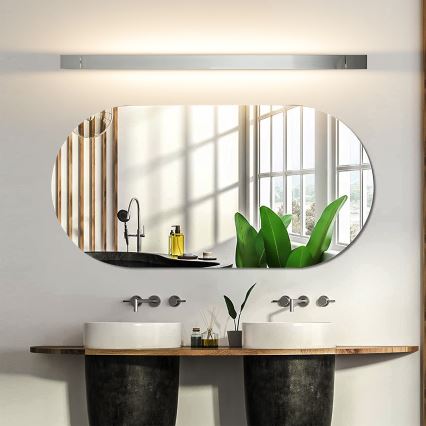 Brilagi - AQUA LINE LED Bathroom Mirror Light, 24W/230V, 90 cm, IP44, Polished Chrome, CRI 90