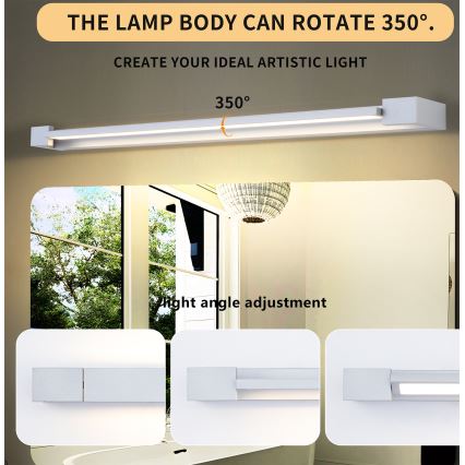 Brilagi - AQUA LINE LED Bathroom Mirror Light LED/24W/230V 90 cm IP44 Matte Chrome CRI 90