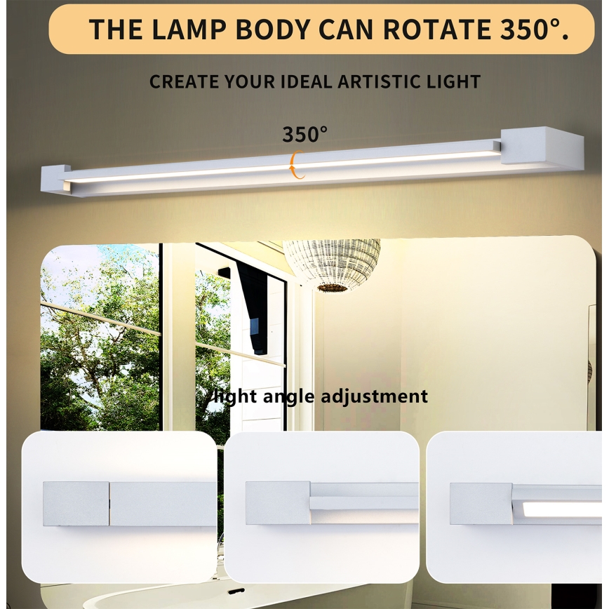 Brilagi - AQUA LINE LED Bathroom Mirror Light LED/24W/230V 90 cm IP44 Matte Chrome CRI 90